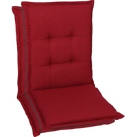 GO-DE rot kirschrot, B:50cm T:108cm, Polyester, Polsterauflagen, für Mittellehner