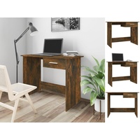 VidaXL Schreibtisch Räuchereiche 100x50x76 cm Holzwerkstoff