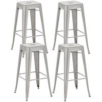 CLP 4er Set Barhocker Joshua silber