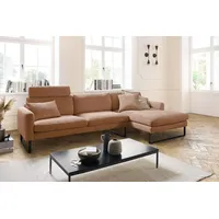 KAWOLA Sofa RICARDA Ecksofa Cord rost Recamiere rechts