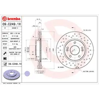Brembo Bremsscheibe BREMBO 09.C249.1X