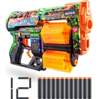 XShot X-Shot Skins Dread K.O Dartblaster mit Doppeltrommel-Magazin, 12