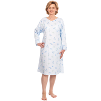 Suprima Pflegehemd z. Binden hellb.-bedr. Gr.L/XL
