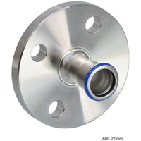 Geberit Mapress Edelstahl Flansch PN 10/16, mit Pressmuffe d54