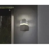NÄVE LED Außen-Wandleuchte Edelstahl/Kunststoff 10,5x16x8 cm inkl. 15x LED