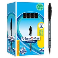 Paper Mate Papermate Flexgrip Ultra ST, Clip, Stick-Kugelschreiber, Schwarz,