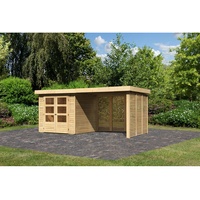 Karibu Gartenhaus Askola 2 mit Anbaudach 2,8 m und