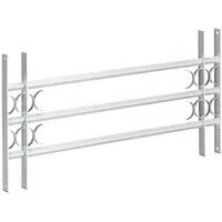 Relaxdays Fenstergitter Einbruchschutz ausziehbar, für außen, Stahl, 450 x