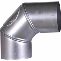 FireFix Ofenrohrbog,90° fal ø 130 mm drehbar mit Tür