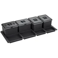 SO-Tech Abfallsammler 12+12+12+12L Abfallsystem für Auszug Korpusbreite 120 cm