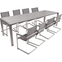 Garden Pleasure Gartenmöbel-Set 03 Sienna 9-teilig Grau-Silber