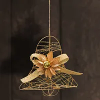 COM-FOUR® Deko Weihnachtsglocke - glitzernde Weihnachts-Glocke zum Aufhängen -