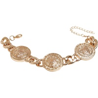 URBAN CLASSICS Big Plate Bracelet Modeschmuck mit Amulett-Anhängern, gold,