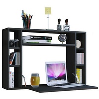 VCM my office Wandila Wandschreibtisch schwarz rechteckig, hängend schwarz
