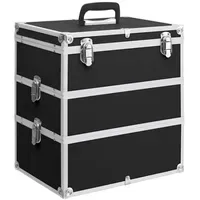 VidaXL Kosmetikkoffer 37x24x40 cm Schwarz Aluminium