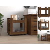 VidaXL Bürowagen Braun Eichen-Optik 60x45x60 cm Holzwerkstoff