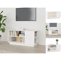 VidaXL TV-Schrank Weiß 80x35x40,5 cm Massivholz Kiefer