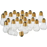 VBS XXL 24er-Pack Deko-Glühbirnen aufschraubbar 4,5x8cm Glühbirne Deko-Lampe Beleuchtung