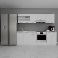 VCM Küchenzeile »Esilo 8-teilig« 240 cm Einbauküche braun, 240x145x60