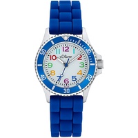 S.Oliver Kinderuhr Edelstahl blau