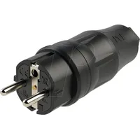 PC ELECTRIC 05721-ss Schutzkontaktstecker Kunststoff 250 V Schwarz IP54