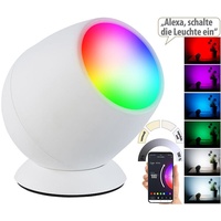 Luminea Home Control Smarte WLAN-Stimmungsleuchte, RGB-CCT-LEDs, 210 lm, 2,2