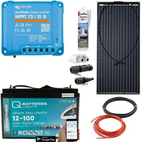 A-TroniX Solaranlage Wohnmobil 220W mit 100Ah Lithium Batterie und