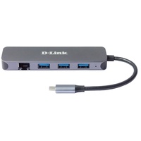 D-Link DUB-2334 5-In-1 USB-C Hub mit Gigabit-Ethernet/Stromversorgung