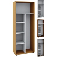 VCM Holz-Besenregal 6 Fächer Maße: . 70 x H.