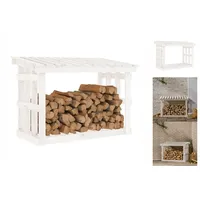 VidaXL Kaminholzregal Weiß 108x64,5x77 cm Massivholz Kiefer