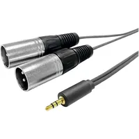 Vivolink PROMJXLRS15 Audio-Kabel 15 m, 3.5MM XLR Schwarz (PROMJXLRS15)