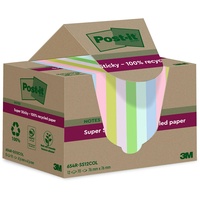 Post-it Post-it® Super Sticky Recycling Notes Haftnotizen extrastark farbsortiert,