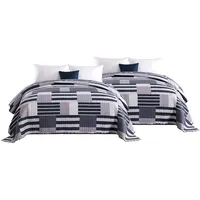 Woltu 2 x Tagesdecken Bettüberwurf Steppdecke Patchwork Wendedesign Doppelbett