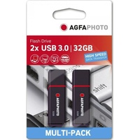AgfaPhoto USB-Stick 2er Pack schwarz, USB 3.0 Type-A (15/55