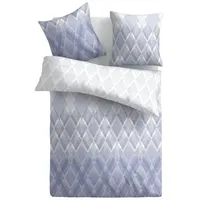 BestLivings Bettwäsche Satin 80x80+135x200 Raute Blau
