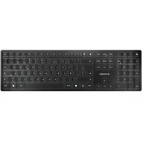 Cherry KW 9100 SLIM Wireless ES-Layout schwarz/silber - Black
