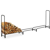 Relaxdays Kaminholzregal Metall, - Schwarz