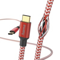 Hama Reflective USB C auf USB C, Nylon, 1,5m
