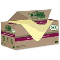 Post-it Post-it® Super Sticky Recycling Notes Haftnotizen extrastark gelb,
