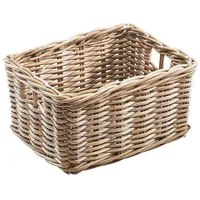 Kobolo Rattankorb Regalkorb eckig Rattan Kubu grau klein