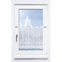 Lysel Scheibengardine von Lysel - Hirsch im Winterwald "