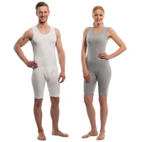Suprima 4698 Pflegebody ohne Arm mit Beinreißverschluss weiß M,