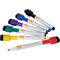 NOBO Rexel wiederbeschreibbare, trocken abwischbare Mini-Marker – farblich sortiert,