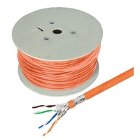 Helos Verlegekabel High Quality,Cat.7 Rohkabel, S/FTP, PiMF, LSZH, orange,