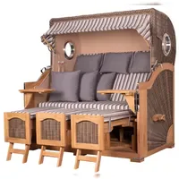 Mr. Deko bene,iving Strandkorb Komplettset Ammersee Grande XXL Teak