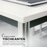 Bümö Besprechungstisch, Ahorn, Schwarz, Nachbildung,Ahorn, 80x72x80 cm, FSC Mix,