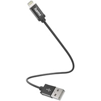 Hama Ladekabel, USB-A - Lightning 0,2 m, Schwarz