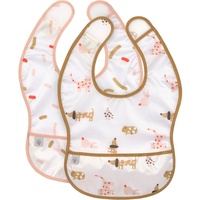 Lässig Lätzchen Set 2 Stk. mit Auffangschutz wasserabweisend Klettverschluss/Little