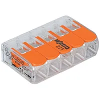 HEIDEMANN WAGO COMPACT-Klemme 5 x 0,2-4qmm transparent 5 Stueck