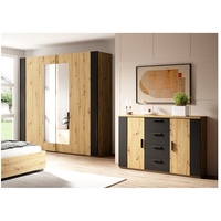 Lomadox Kleiderschrank Kommode Eiche, Nb. Kleiderschrank Schlafzimmer Schlafzimmerkommode